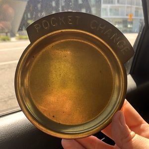 Mid century brass ‘Pocket Change’ dish